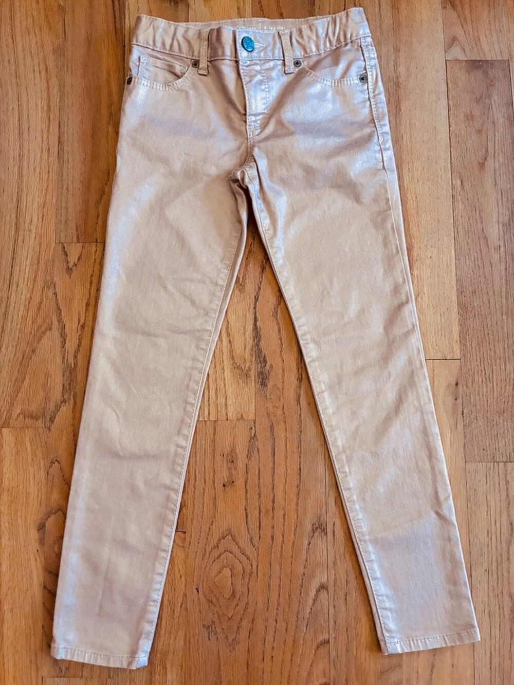 GapKids Girls Metallic Blush Super Skinny Pants Size 8 Regular